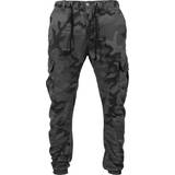 Urban Classics Byxor & Shorts Urban Classics Camo Cargo Jogging Pants - Grey Camouflage