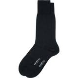 Silke/Siden Strumpor Falke No. 6 Finest Men Socks - Black