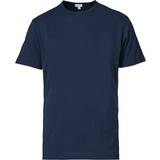 Blåa - Herr T-shirts Sunspel Classic T-Shirt - Navy