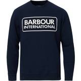 Barbour Herr - Polyester Tröjor Barbour Large Logo Sweatshirt - Navy