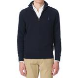 Polo Ralph Lauren Textured Half-Zip Knitted Sweater - Navy Heather