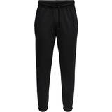 Herr - Mjukisbyxor Only & Sons Solid Colored Sweatpants - Black/Black