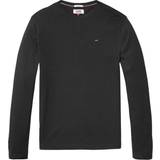 Tommy Hilfiger Long Sleeved Ribbed Organic Cotton T-shirt - Tommy Black