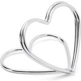 Bordsdekorationer PartyDeco Table Decorations Place Card Holders Hearts Silver 10-pack