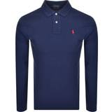 Herr T-shirts & Linnen Polo Ralph Lauren Mesh Long Sleeve Polo T-Shirt - Navy