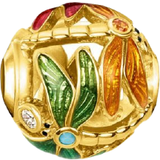 Thomas Sabo Karma Bead Dragonfly Charm - Gold/Multicolour
