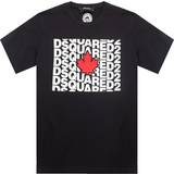 DSquared2 Herr T-shirts & Linnen DSquared2 Multi Logo T-shirt - Black