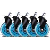 L33T Gamingstolar L33T 3 Inch Universal Blue Gaming Chair Casters - 5 Pieces