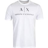 Armani Herr Kläder Armani Lettering & Log T-shirt - White