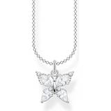 Fjäril halsband Thomas Sabo Butterfly Necklace - Silver/White