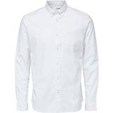 Selected Herr Kläder Selected Organic Cotton Oxford Shirt - White/White