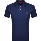 Gant Elastan/Lycra/Spandex T-shirts & Linnen Gant Contrast Collar Regular Fit Polo Shirt - Persian Blue