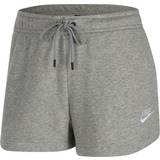 4 - Dam Shorts Nike Sportswear Essential French Terry Shorts W - Dk Grey Heather/White