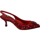 Bomull Pumps Dolce & Gabbana Christmas - Red Crystal