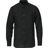 Morris Svarta Kläder Morris Douglas Linen Shirt - Black
