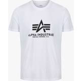 Alpha Industries Herr T-shirts Alpha Industries Basic Logo T-shirt - White