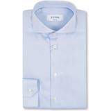 Eton Skjortor Eton Signature Twill Super Slim Fit Extreme Cut Away Collar Shirt - Blue