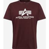 Alpha Industries Bruna Kläder Alpha Industries Basic T-Shirt - Burgundy/White