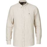 Morris Stickad tröjor Kläder Morris Douglas Linen Shirt - Khaki