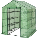 Fristående växthus på rea tectake Greenhouse with Tarpaulin 2.1m² Rostfritt stål Plast