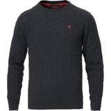 Morris Tröjor Morris Merino Cable O-Neck Sweater - Grey