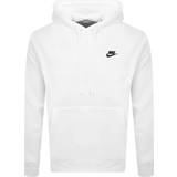 Nike Dam - Polyester Överdelar Nike Sportswear Club Fleece Pullover Hoodie - White/Black