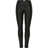 Modal Jeans Only Fhush Ankle Coated Skinny Fit Jeans - Black