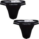 Calvin Klein Tangas Kalsonger Calvin Klein Cotton Stretch Thong 2-pack - Black