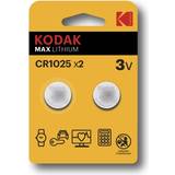 Kodak Klockbatterier Batterier & Laddbart Kodak CR1025 2-pack