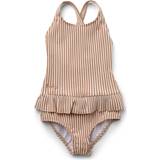 Baddräkter Barnkläder Liewood Amara Swimsuit SeerSucker - Y/D Stripe Tuscany Rose/Sandy (LW14114-2086)