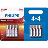 AAA (LR03) Batterier & Laddbart Philips AAA Power Alkaline 8-pack