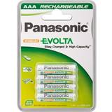 Batterier - Laddningsbara standardbatterier Batterier & Laddbart Panasonic Rechargeable Evolta AAA 800mAh 4-pack