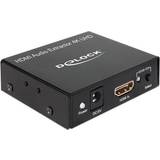HDMI Kablar DeLock HDMI Audio Extractor HDMI - HDMI/Optical/Coaxial/3.5mm Adapter F-F