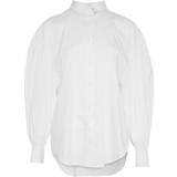 Dam - Polyuretan Överdelar Noella Tate Cotton Poplin Shirt - White