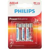 AAA (LR03) - Alkaliska Batterier & Laddbart Philips LR03P4B/05 Compatible 4-pack