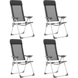 vidaXL Folding Camping Chairs Aluminum 4-pack