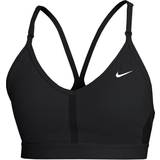 Sport-BH:ar - Träningsplagg Underkläder Nike Dri-FIT Indy Light-Support Padded V-Neck Sports Bra - Black/Black/Black/White