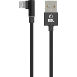 En kontakt - USB A-Lightning - USB-kabel Kablar ESL Angled USB A-Lightning 2.0 1m