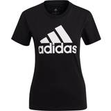 Adidas Dam - Kort ärmar T-shirts adidas Women's Loungewear Essentials Logo T-shirt - Black/White