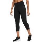 Dam Byxor & Shorts Nike One Capri Leggings Women - Black/White