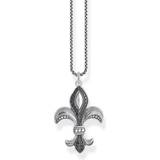 Thomas Sabo French Lily Necklace - Silver/Black