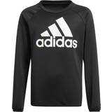 adidas Boy's Designed to Move Big Logo Sweatshirt - Black/White (GN1482)