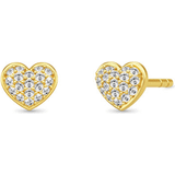 Julie Sandlau Pure Heart Earrings - Gold/Transparent