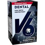 Sötningsmedel Tuggummi V6 Dental Licorice 70g 48st
