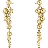 Rostfritt stål Smycken Georg Jensen Moonlight Grapes Earrings - Gold/Diamonds