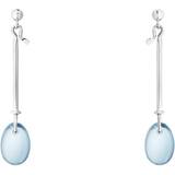 Georg Jensen Dew Drop Earrings - Silver/Blue