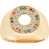 Sif Jakobs Valiano Signet Ring - Gold/Multicolour