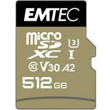 Emtec 512 GB Minneskort & USB-minnen Emtec Speedin microSDXC Class 10 UHS-I U3 512GB