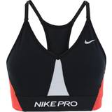 Dam - Polyuretan Underkläder Nike Pro Dri-FIT Indy Women - Black/Light Smoke Gray/Chile Red/Metallic Silver