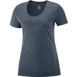 Salomon Dam Överdelar Salomon Agile Short Sleeve T-Shirt Women - Navy Blue